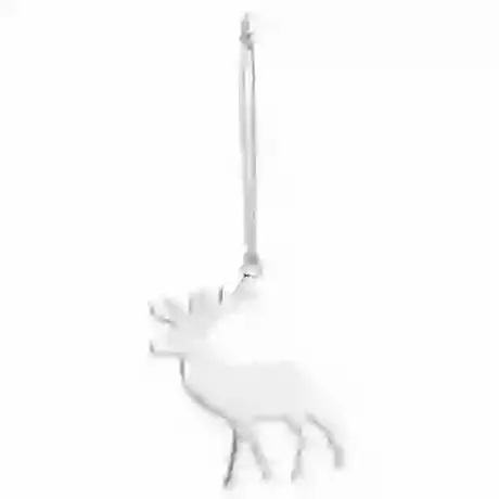 Silver Hanging Stag Decoration 